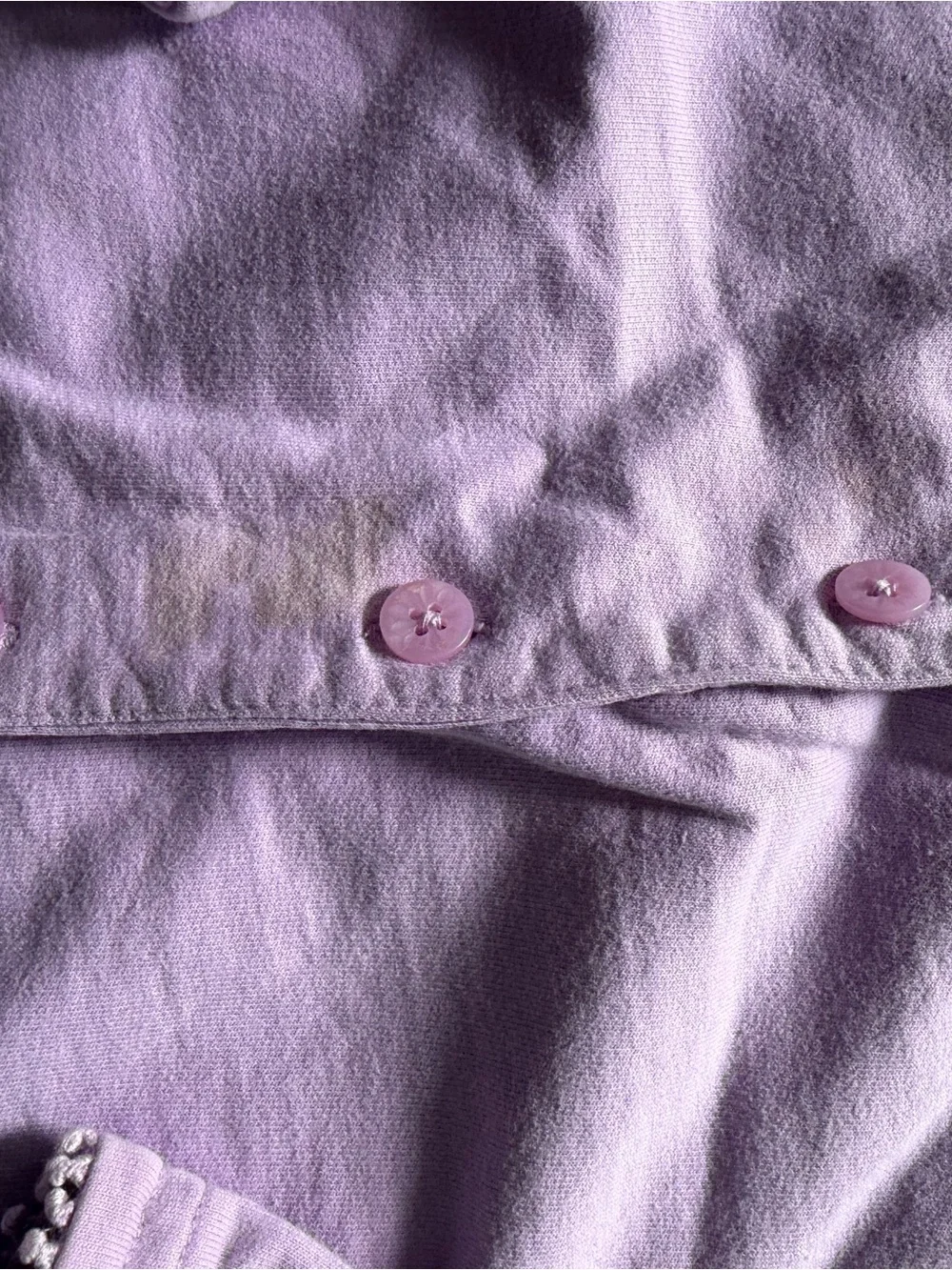 Gymboree Lavender Button-Front Girls' Floral Trim Shirt